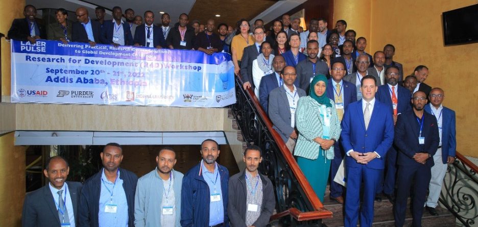 Workshop participants gathering for a photo in Addis Ababa