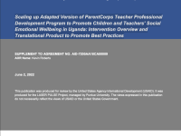 Scaling up Adapted Version of ParentCorps Teacher Professional Development Program