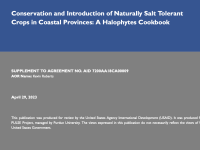Conservation and Introduction of Naturally Salt Tolerant Crops in Coastal Provinces: A Halophytes Cookbook