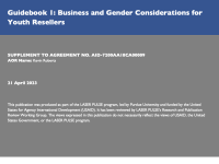 Guidebook 1: Business and Gender Considerations for Youth Resellers