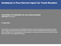 Guidebook 2: Post-Harvest Inputs for Youth Resellers