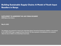 Sustainable Supply Chains: A Model of Youth Input Resellers in Kenya