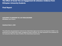 The Effect of Social Ties on Engagement & Cohesion: Evidence from Ethiopian University Students