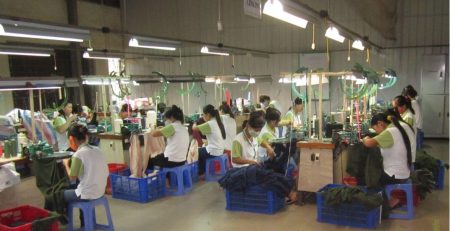 Workshop in the Vieba Garment Ltd., Vietnam